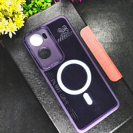 [PO15BOA57 4G-7-12] Oppo A57 4G|A77 4G|1+Nord N20 SE|A77S|A57S 4G|A57E 4G Clear Colour Mag Safe Print Transparent Case (Purple)