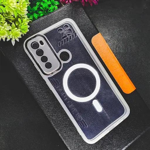 [PO15BMINOT8-7-30] Redmi Note 8 Transparent Mag Safe Case - Stylish & Durable Protection