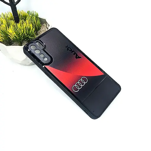 [PO26BOF15-20-4] Oppo F15/Reno 3 4G 3D Glossy Shine Car Brand Logo Back Case (Red)