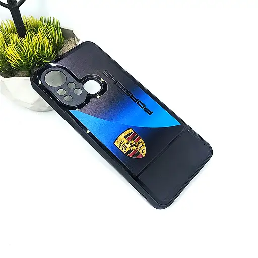 [PO26BIHOT11S-20-3] Infinix Hot 11s Glossy Shine 3D Printed Car Brand Logo Back Case (Blue)
