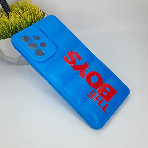 [PO14BSA53-18-3] Samsung Galaxy A53 5G 3D Puffer Back Printed Soft Silicone Back Case (Blue)