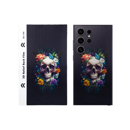 [SKIN-19-SKULL] Skull 3D Printed Mobile Back Skin - Customizable & Edgy Design