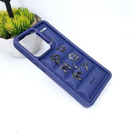 [PO14BMINOT13PRPL-22-17] Xiaomi Redmi Note 13 Pro Plus 4G/5G New Solid Puffer Printed Back Case (Navy Blue)