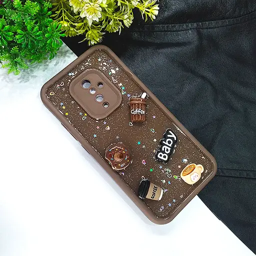 [PO40BVIS1PR-9-13] Vivo S1 Pro|Y51 Fancy Coffee & Donut Back Case (Brown)