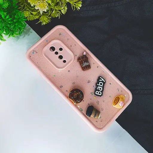 [PO40BVIS1PR-9-10] Vivo S1 Pro|Y51 Fancy Coffee & Donut Back Case (Pink)