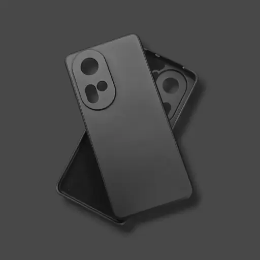 [PO4BORNO11F-4-2] Oppo Reno 11F Matte Soft Silicone Paper Back Case (Black)