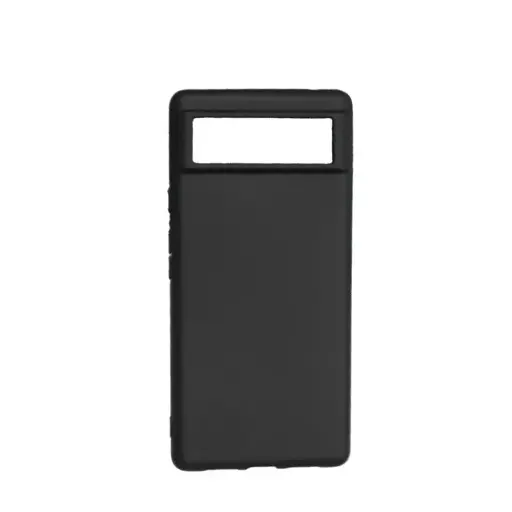 [PO4BGPXL6A-4-2] Google Pixel 6A Matte Soft Silicone Paper Back Case (Black)