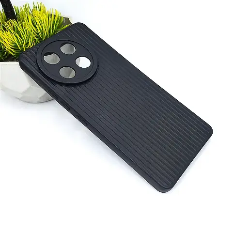 [PO4BTCMN30S-7-2] Tecno Camon 30s Lining Matte Soft Silicone Paper Back Case (Black)
