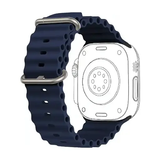[WSRULLM45-1-3] 42/44/45/49 MM Silicon (Rubber) Ultra Straps For Smart Watch (Blue)