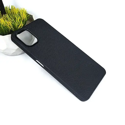 [PO32BSA06-16-2] Samsung Galaxy A06 Spigen Hard Dotted Leather Back Case (Black)