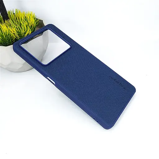 [PO32BINOT40-16-17] Infinix Note 40 Spigen Hard Dotted Leather Back Case (Navy Blue)