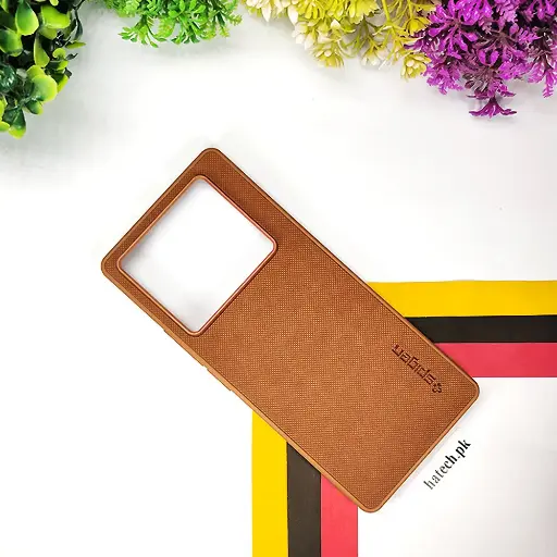 [PO32BINOT40PR-16-13] Infinix Note 40 Pro Spigen Hard Dotted Leather Back Case (Brown)