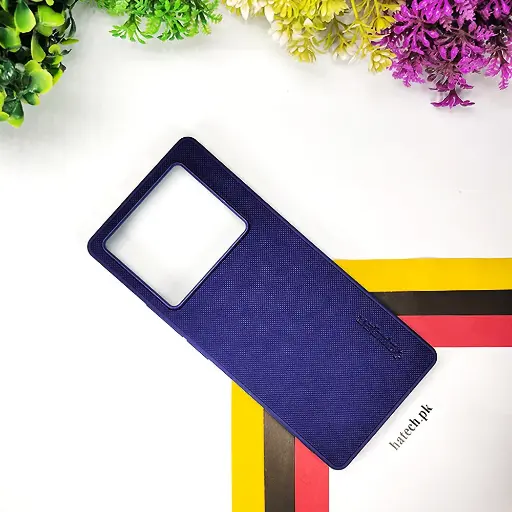 [PO32BINOT40PR-16-17] Infinix Note 40 Pro Spigen Hard Dotted Leather Back Case (Navy Blue)