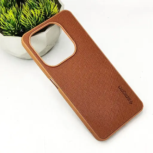 [PO32BTSPRK20C-16-13] Tecno Spark 20C|Spark 20|Pop 8|Spark Go 2024|Infinix Hot 40i|Smart 8|Smart 8 Pro|Smart 8 Plus Spigen Hard Dotted Leather Back Case (Brown)