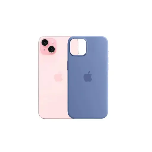 [PO23BIP15-1-3] iPhone 15 Official Soft Silky Back Case (Blue)
