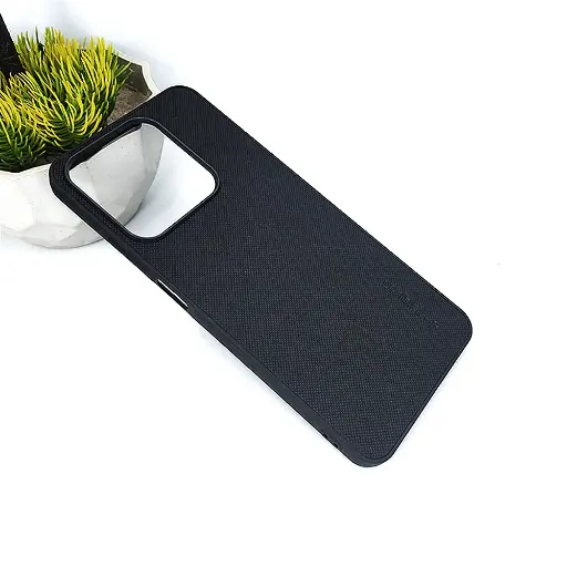 [PO32BORLMNOT60-16-2] Oppo Realme Note 60 Spigen Hard Dotted Leather Back Case (Black)