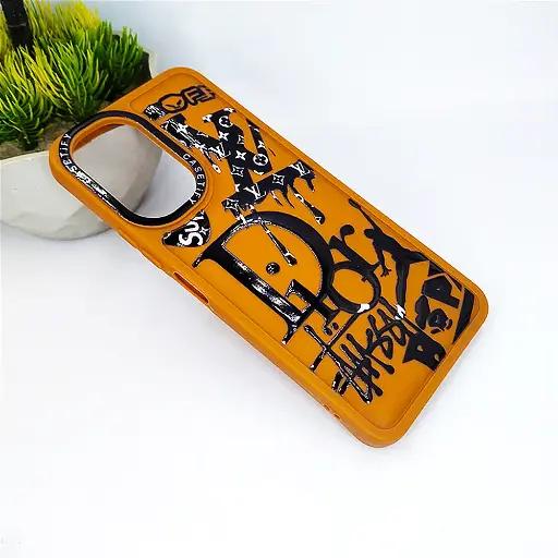 [PO14BVIY18-60-13] Vivo Y18 Y18e Y03 Y03t Casetify Printed Soft Silicone Back Case - Brown