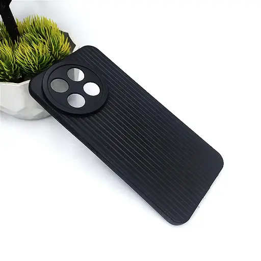 [PO4BTSPRK30PR-7-2] Tecno Spark 30 Pro Lining Matte Soft Silicone Paper Back Case (Black)