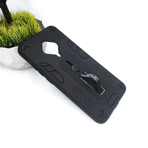 [PO39BVIS1PR-4-2] Vivo S1 Pro|Y51 Armour Strip & Stand Back Case (Black)