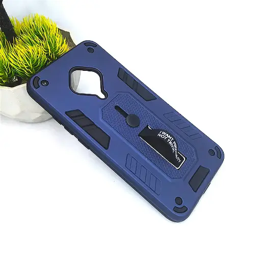 [PO39BVIS1PR-4-17] Vivo S1 Pro|Y51 Armour Strip & Stand Back Case (Navy Blue)