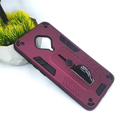 [PO39BVIS1PR-4-21] Vivo S1 Pro|Y51 Armour Strip & Stand Back Case (Maroon)