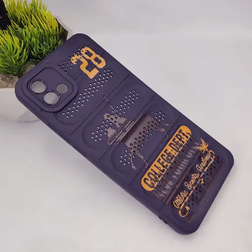 [PO14BOA16E-46-12] Oppo A16K|A16E Cooling Mesh 3D Printed Silicone Back Case (Purple)