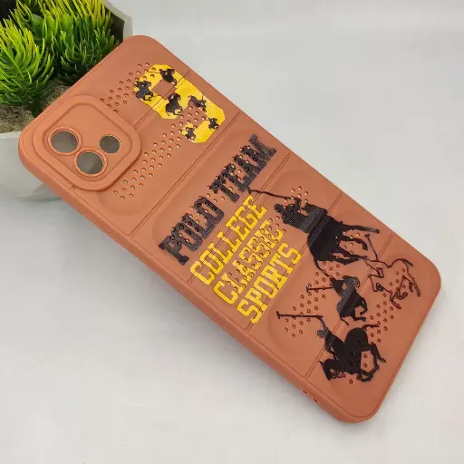 [PO14BOA16E-46-13] Oppo A16K/A16E Cooling Mesh 3D Printed Silicone Back Case - Brown