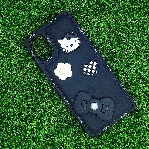 [PO9BSA06-10-2] Samsung A06 Rich Kittey Back Case (Black)