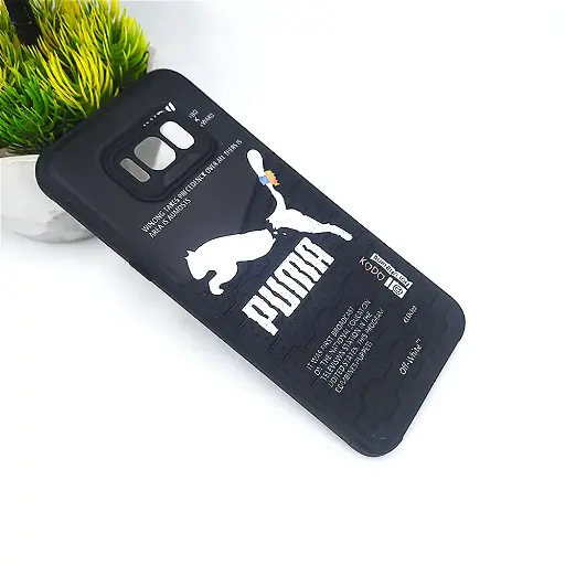 [PO14BSS8PL-29-2] Samsung Galaxy S8 Plus V-Shape Puffer Back 3D Printed Case - Black