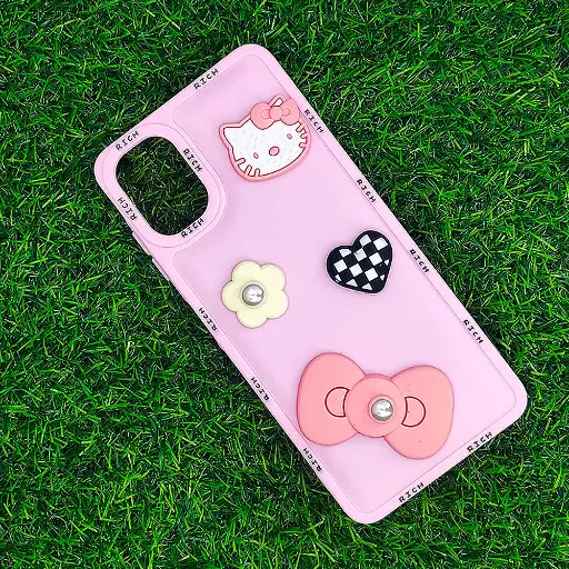 [PO9BSA06-10-15] Samsung A06 Rich Kittey Back Case (T-Pink)