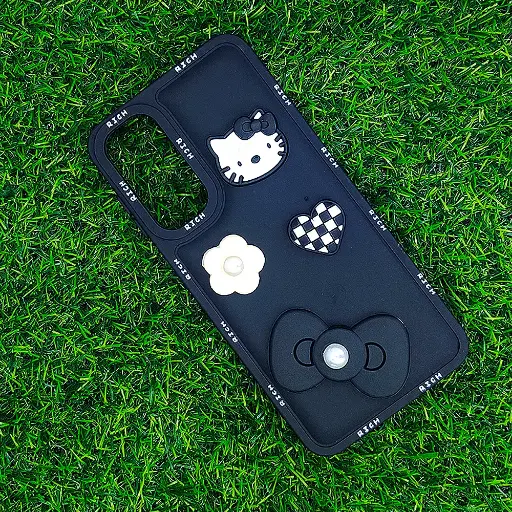 [PO9BSA16-10-2] Samsung A16 Rich Kittey Back Case (Black)