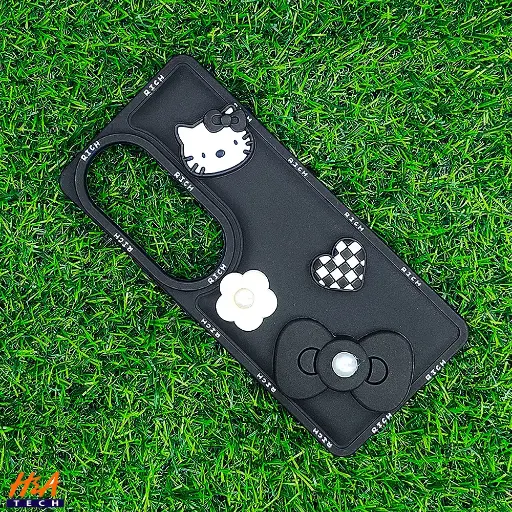 [PO9BVIV40-10-2] Vivo V40 5G|V40 Pro 5G|S19 Pro 5G|T3 Ultra  Rich Kittey Back Case (Black)