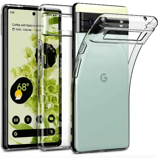 [PO7BGPXL6-3] Google Pixel 6 Dust Plug Transparent Back Case