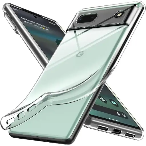 [PO7BGPXL6A-3] Google Pixel 6A Dust Plug Transparent Back Case 