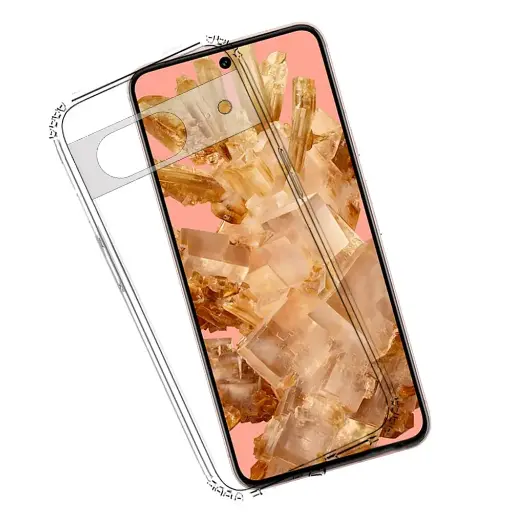 [PO7BGPXL8-3] Google Pixel 8 5G Dust Plug Transparent Back Case  