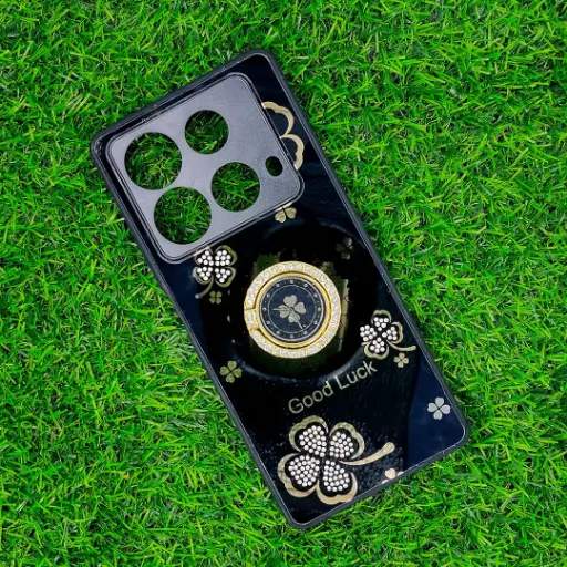 [PO60BINOT40-6-2] Infinix Note 40  Good Luch LV Back Case (Black)