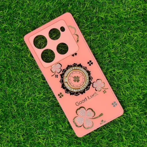 [PO60BINOT40PR-6-15] Infinix Note 40 Pro Good Luch LV Back Case (T-Pink)