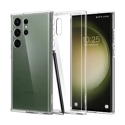 [PO7BSS25U-3] Samsung Galaxy S25 Ultra Dust Plug Transparent Back Case