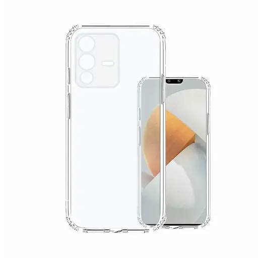 [PO7BVIV23 5G-3] Vivo V23 5G Dust Plug Transparent Back Case 