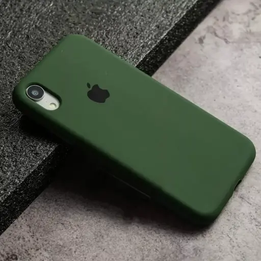 [PO23BIPXR-1-19] Iphone XR Back Case Soft Silky Mobile Pouch (Army Green)