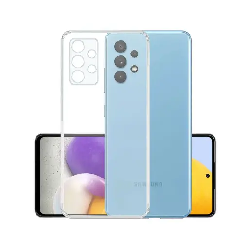 [PO7BSA72-3] Samung Galaxy A72 Dust Plug TPU|Transparent Back Case