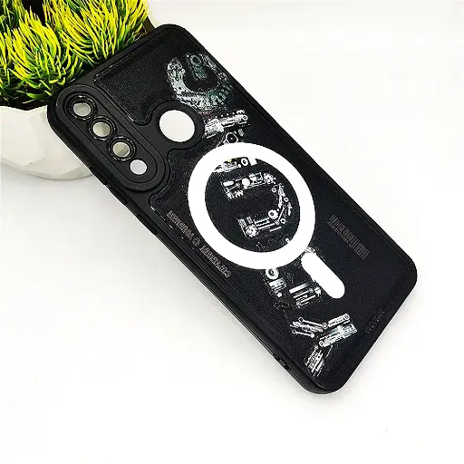 [PO14BHUY6P-50-2] Huawei Y6P 2020 Soft Silicone Printed Back Case (Black)