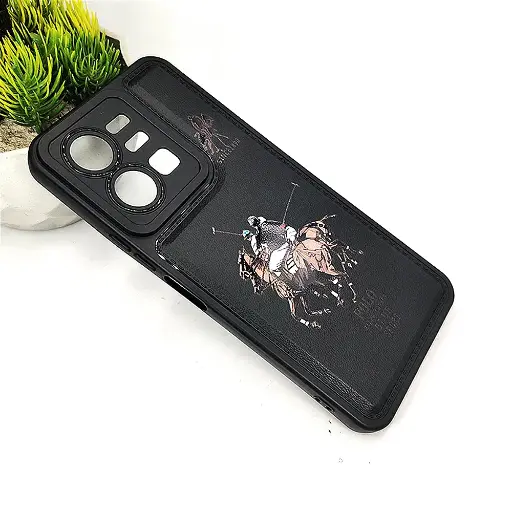 [PO14BVIY22-50-2] Vivo Y22 Y22s Y35 Soft Silicone Printed Back Case - Black