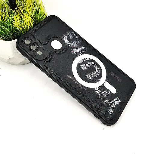 [PO14BHUY7P19-50-2] Huawei Y7 Prime 2019 Soft Silicone Printed Back Case (Black)