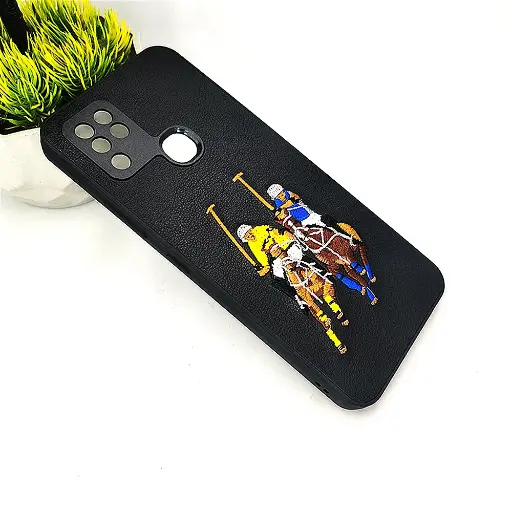 [PO43BIHOT10-13-2] Infinix HOT 10 Santa Barbara Polo Raquet Back Case (Black) 