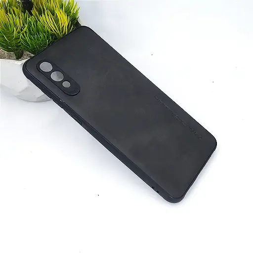 [PO18BSA02-1-2] Samsung Galaxy A02|M02 Luxury Leather Back Case - Elegant Black Design