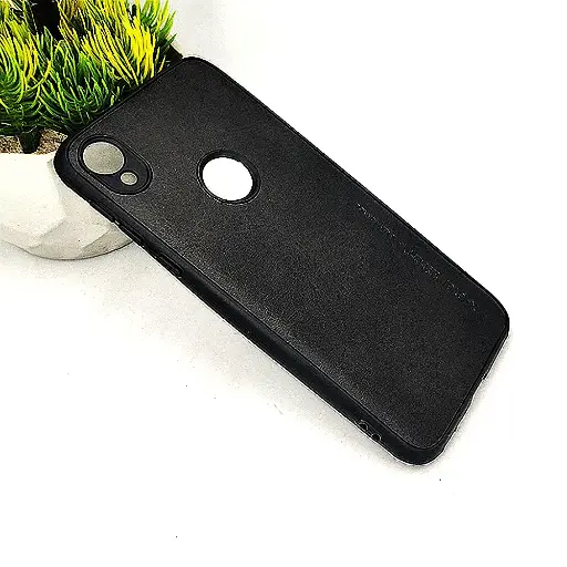 [PO18BMME6-1-2] Motorola Moto E6 Luxuary Leather Back Case (Black)