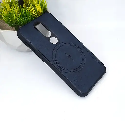 [PO18BNK6.1PL-1-17] Nokia 6.1 Plus Luxuary Leather Back Case (Navy Blue)