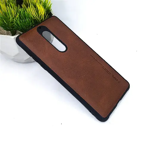 [PO18BNK5-1-34] Nokia 5 Luxury Leather Back Case - Dark Brown Stylish Protection