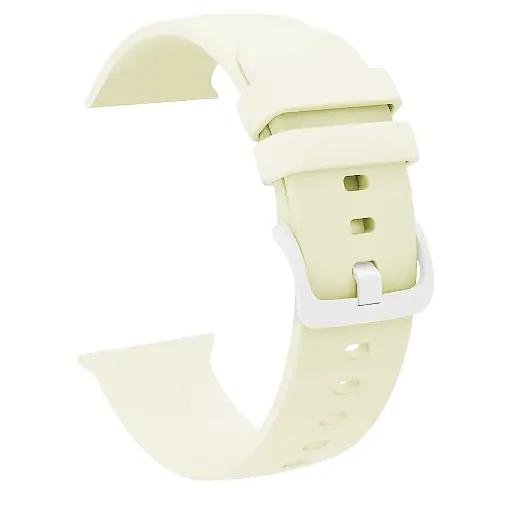 [WSRLM45-4-43] Adidas Cut-Shaped Silicon Rubber Straps for Smart Watch - Off White, 42-49mm